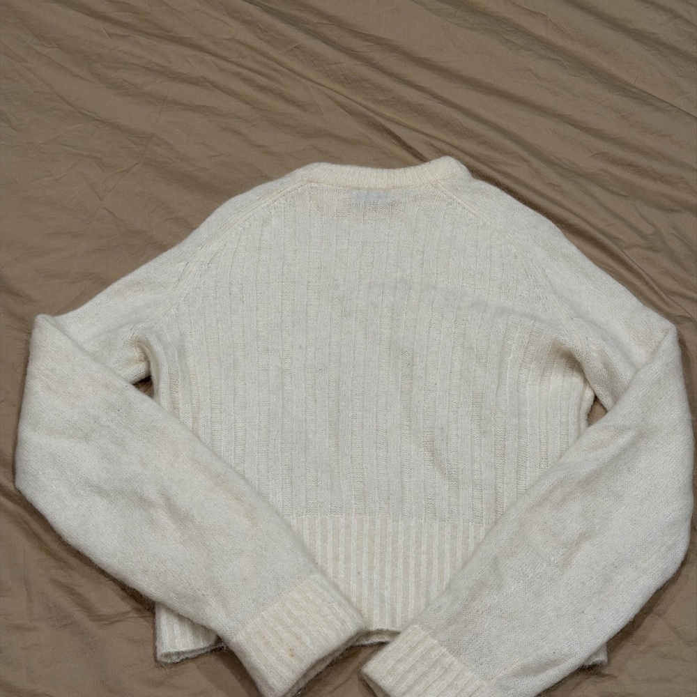 Acne Studios Dania Mohair Wool Puw 14 Knit Sweater Cream Ivory Women size Small - Picture 4 of 7